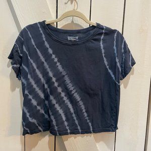 Lou & Grey blue bleached cropped tee shirt xs